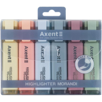 Set of markers Axent Highlighter 2537-A, 1-5 mm wedge, 6 morandi (2537-60-A)