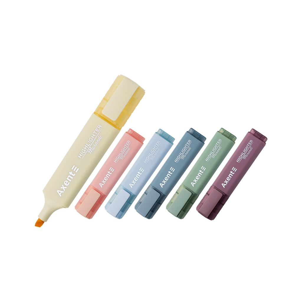 Набір маркерів Axent Highlighter 2537-A, 1-5 мм клиноп., 6 morandi (2537-60-A) Набір маркерів Axent Highlighter 2537-A, 1-5 мм клиноп., 6 morandi (2537-60-A)