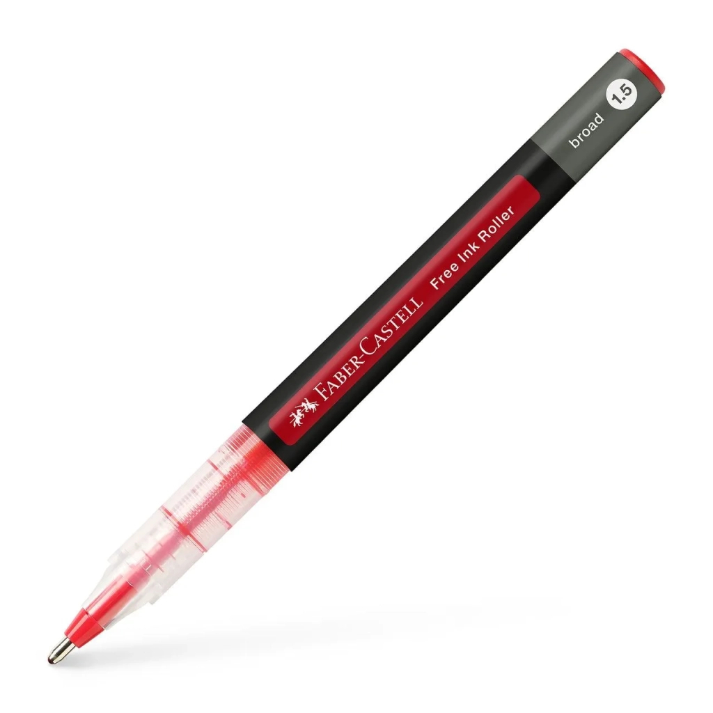 Ролер Faber-Castell Free Ink rollerball, колір чорнила червоний, 1,5 мм, одноразовий (31223) Ролер Faber-Castell Free Ink rollerball, колір чорнила червоний, 1,5 мм, одноразовий (31223)