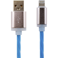 Дата кабель USB 2.0 AM to Lightning 1.0m Bl (силикон) синий LogicPower (5144)