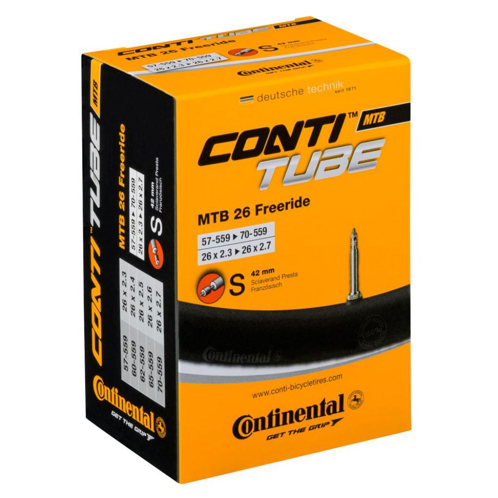 Велосипедна камера Continental MTB Freeride 26" 57-559 / 70-559 RE PR42mm (181731) Велосипедна камера Continental MTB Freeride 26" 57-559 / 70-559 RE PR42mm (181731)