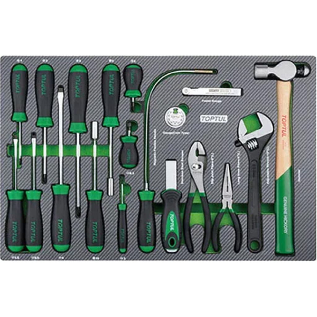 Набір інструментів Toptul 19 од.в ложементі (GED1916) Набір інструментів Toptul 19 од.в ложементі (GED1916)