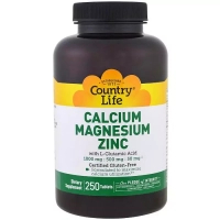 Country Life Minerals Calcium, Magnesium and Zinc with L-Glutamine, Calcium Magnesium Zync, (CLF-02604)
