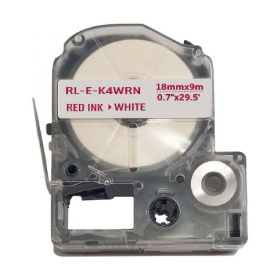 Label printer tape UKRMARK RL-E-K4WRN-RE/WT, analogue of LK4WRN. 12 mm x 9 m (CELK4WRN)