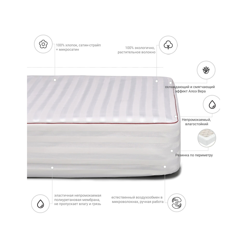 Наматрацник MirSon DeLuxe Cotton Aloe Vera 271 120 (2200000377135)