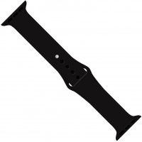 Ремінець до смарт-годинника Intaleo Silicone для Apple Watch 42/44 mm black (1283126494383)
