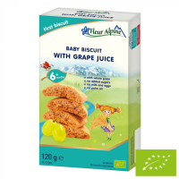 Дитяче печиво Fleur Alpine With Grape Juice, 120 г (5412916941844)