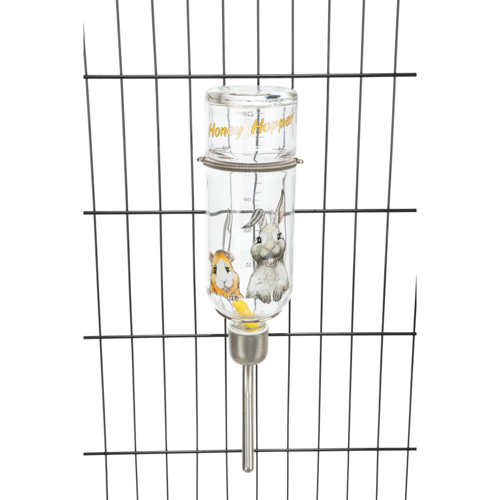 Поїлка для гризунів Trixie Honey & Hopper 250 мл (скло) (4011905604466)