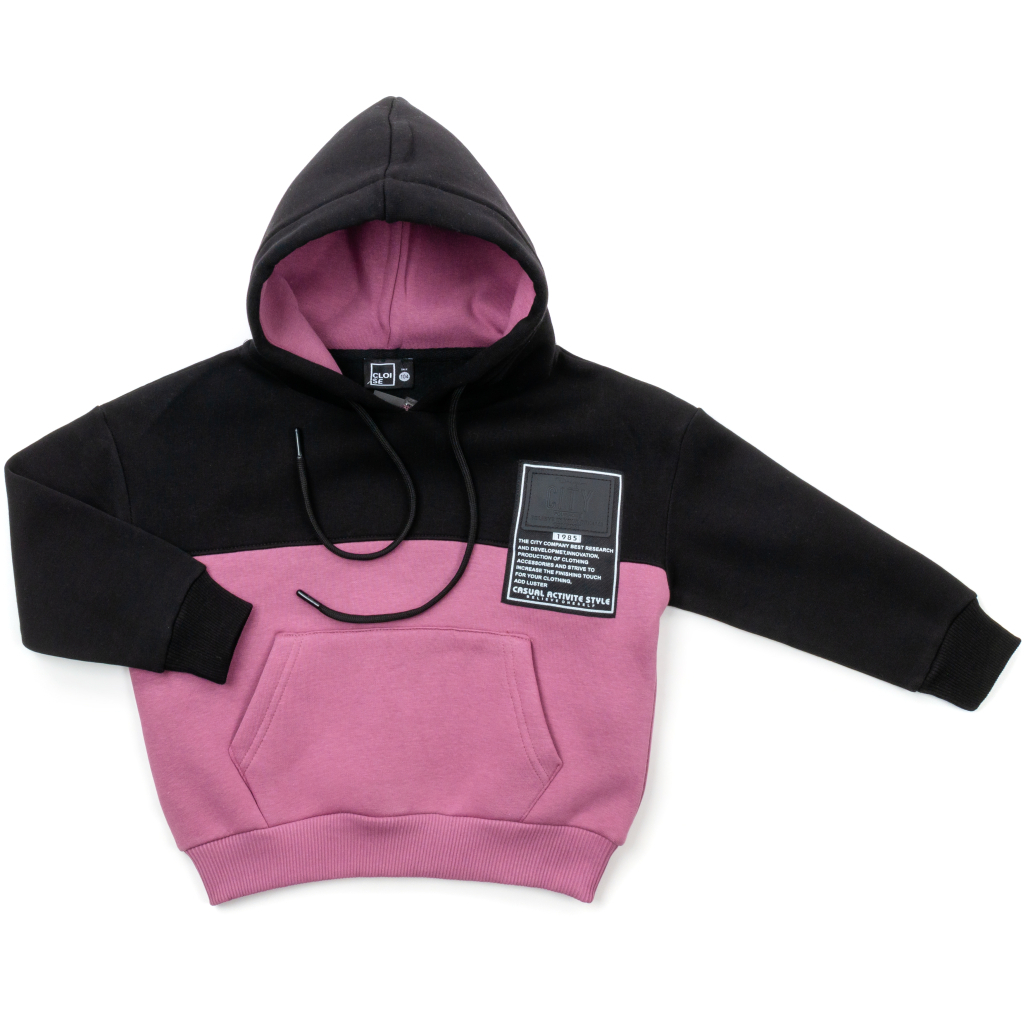 Спортивний костюм дитячий Cloise флісовий з худі (CL0215006-104-black)