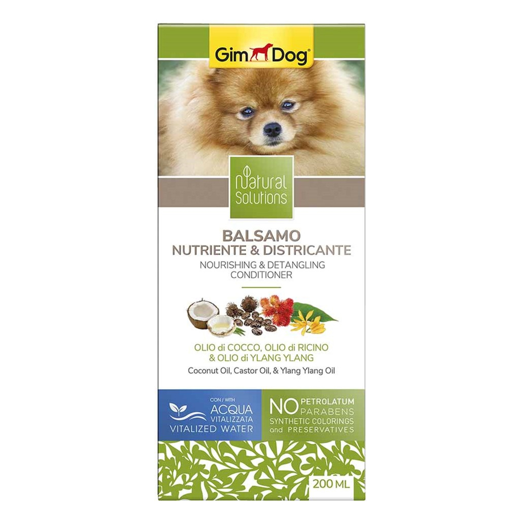 Кондиціонер для тварин GimDog Natural Solutions розплутувальний для собак 200 мл (4002064504780)
