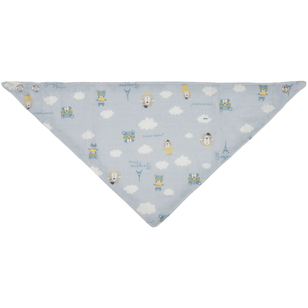 Слинявчик Canpol babies Bonjour Paris 2 шт Блакитний (26/900_blu)