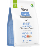 Dry food for dogs Brit Care Dog Sustainable Adult Large Breed with chicken and insects 3 kg (8595602558759)
