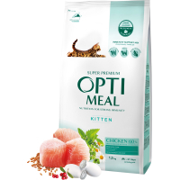 Optimeal dry cat food for kittens with chicken flavor 1.5 kg (4820215369664)