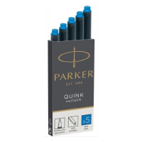 Чорнило для пір'яних ручок Parker Картриджі Quink / 5шт блакитний, що змиваються (11 410WBL)