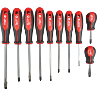 Set of Milwaukee magnetic screwdrivers with triangular handle PH/PZ/SL 10 pcs (4932471808)