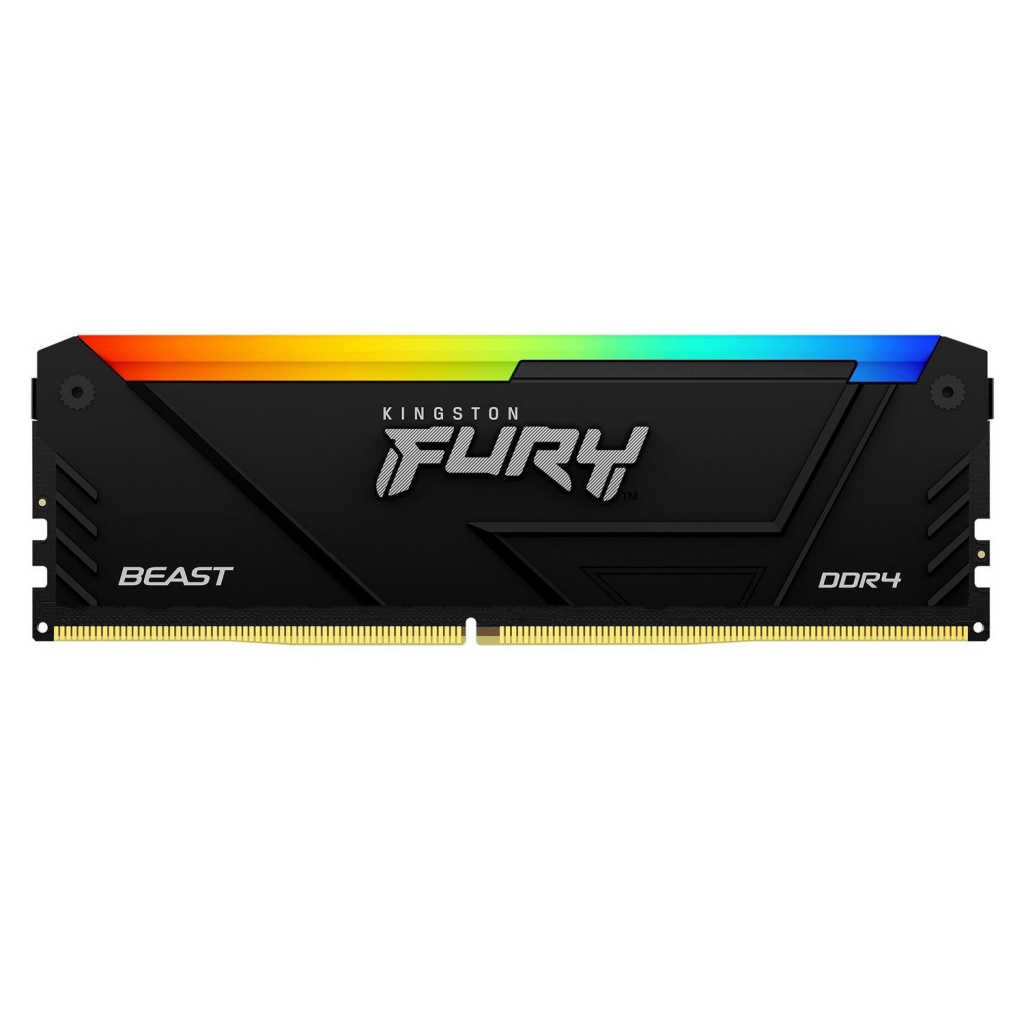 Модуль пам'яті для комп'ютера DDR4 8GB 3200 MHz Beast RGB Kingston Fury (ex.HyperX) (KF432C16BB12A/16)