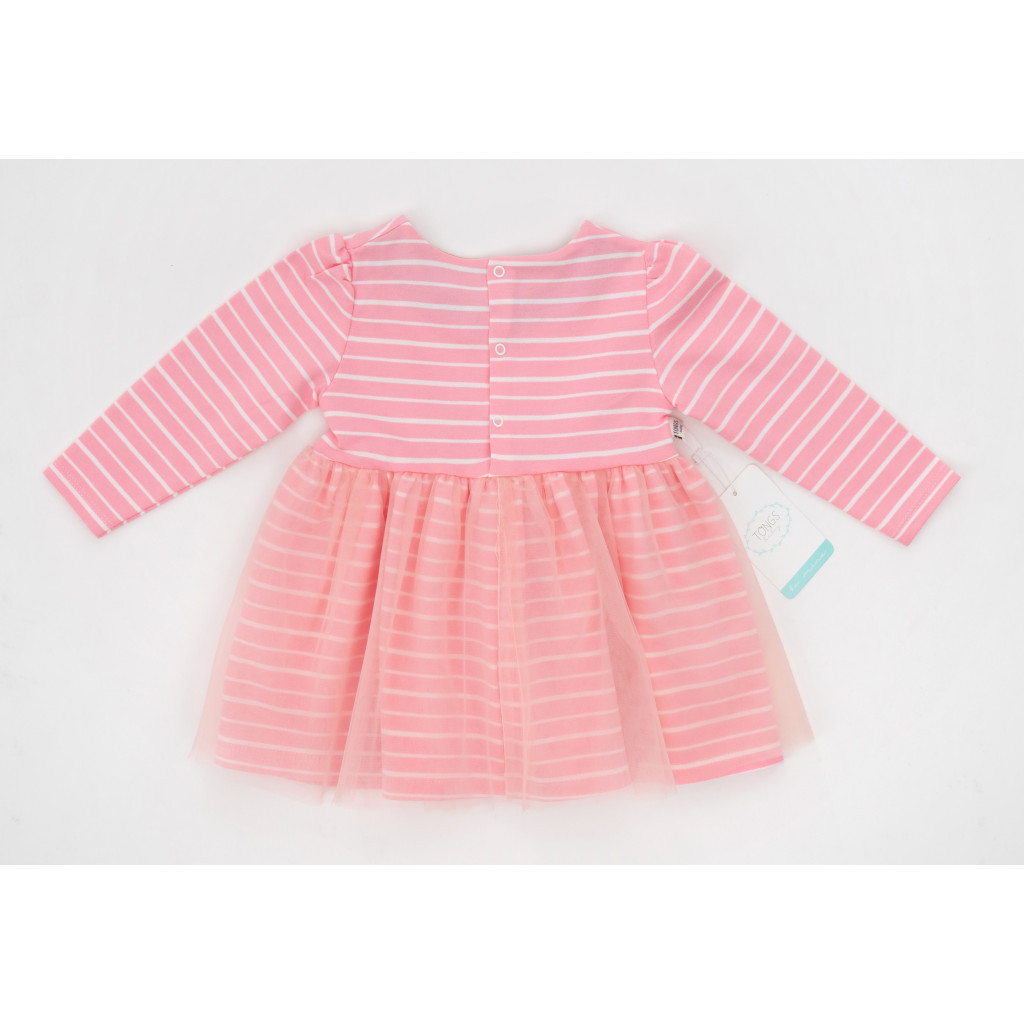 Плаття дитяче Tongs у смужку (2637-80G-pink)