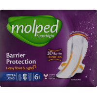 Sanitary pads Molped SuperNight Extra Long 32 cm 6 pcs. (8690536806812)