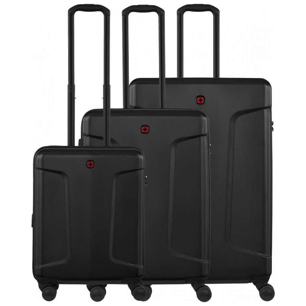 Набір валіз Wenger Legacy 3 в 1 (S,M,L) пластик, 4 колеса, чорний (612530)