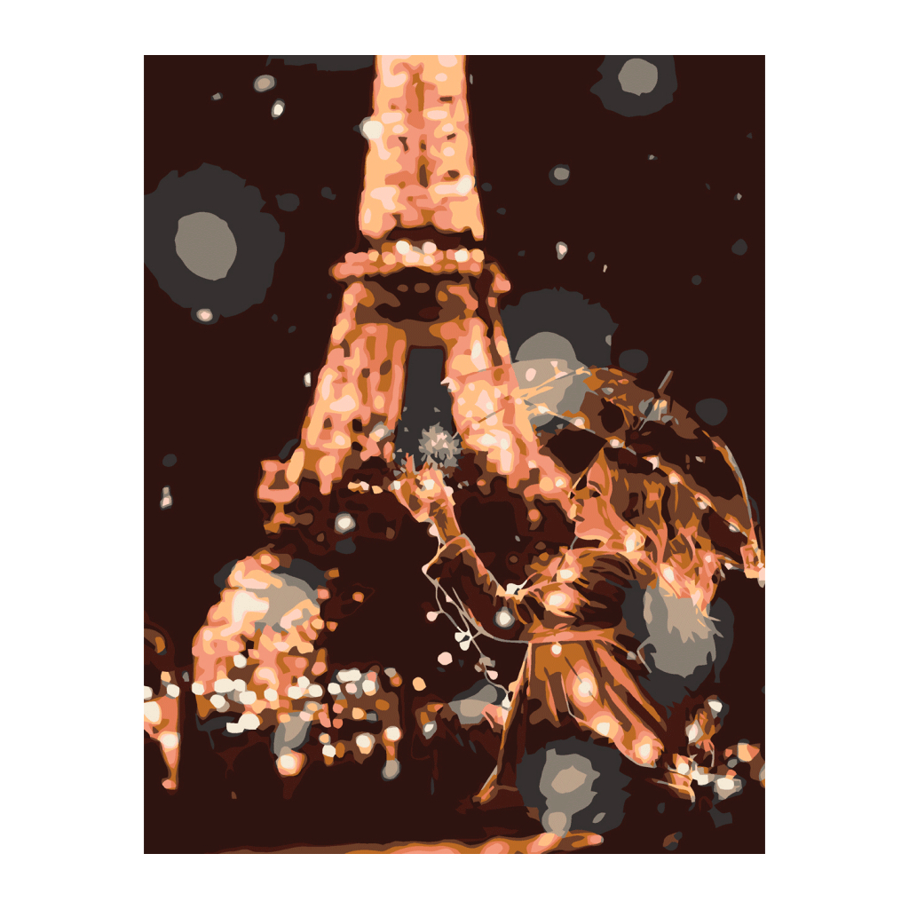 Картина по номерам Rosa Вечірній Париж 35 х 45 см (4823098529682)