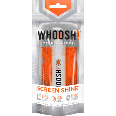 Спрей для очищення Whoosh! Screen Shine POCKET 8ml, microfiber 14x14cm (1FG08ENFR)