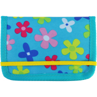 Children's wallet Cool For School multifunctional on elastic band "Flowers", turquoise (CF86333)