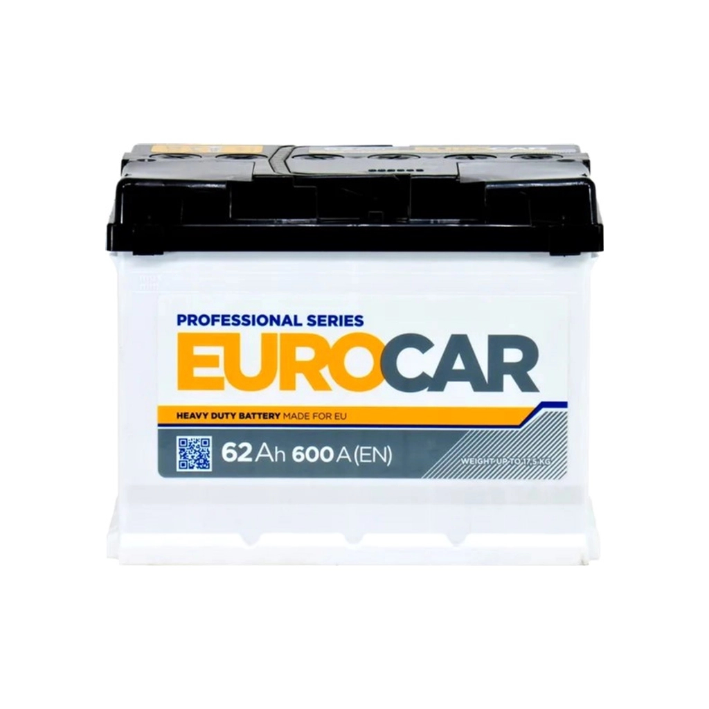 Акумулятор автомобільний EUROCAR 6СТ-62АЗ (0) (-/+) (L2) 600А12V (E)