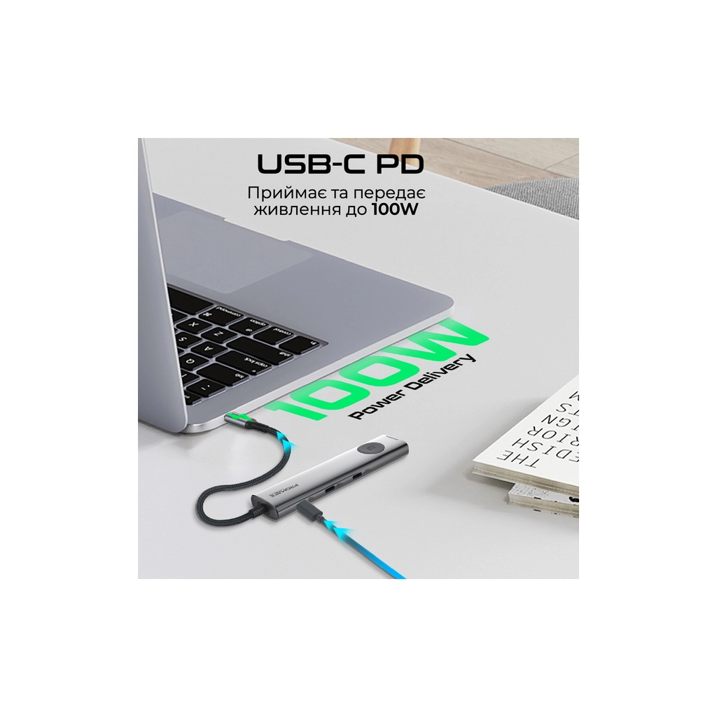 Концентратор Promate USB-C 9-in-1 Promate comandhub-lite (comandhub-lite)