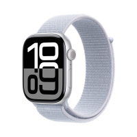 Смарт-годинник Apple Watch Series 10 GPS + Cellular 46mm Silver Aluminium Case with Blue Cloud Sport Loop (MWY23QH/A)
