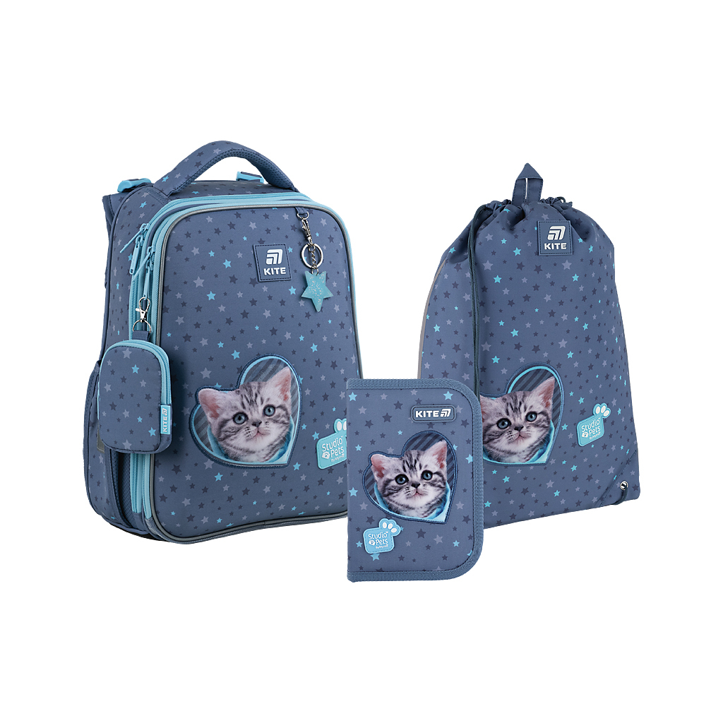 Шкільний набір Kite Education Studio Pets 531 (рюкзак + пенал + сумка для взуття) (SET_SP25-531M)
