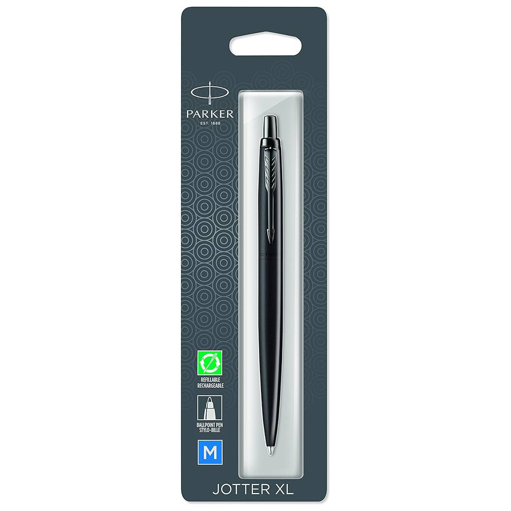 Ручка кулькова Parker JOTTER 17 XL Monochrome Black BT BP блістер (12 436) Ручка кулькова Parker JOTTER 17 XL Monochrome Black BT BP блістер (12 436)
