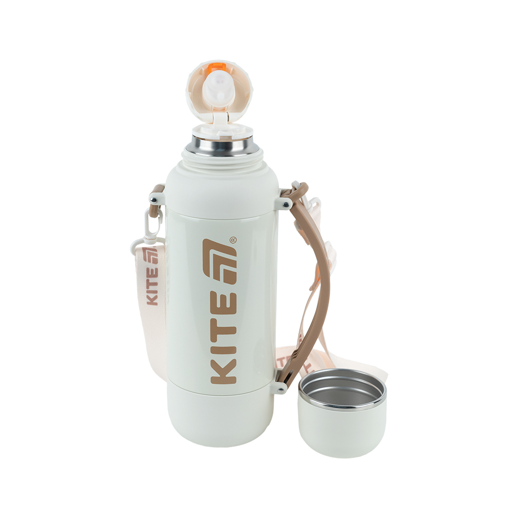 Термос Kite 1200 мл, бежевий (K25-1225-2) Термос Kite 1200 мл, бежевий (K25-1225-2)