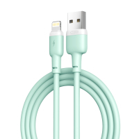 Дата кабель USB 2.0 AM to Lightning 1.0m 2.1A silicone green XO (NB208-L-1-GR)