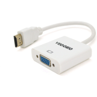 Перехідник HDMI M to VGA F 0.25m white VEGGIEG (YT-C-H-V1W)