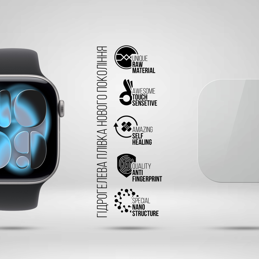 Плівка захисна Armorstandart hydrogel Apple Watch 11 46mm 6 pcs (ARM88734) Плівка захисна Armorstandart hydrogel Apple Watch 11 46mm 6 pcs (ARM88734)