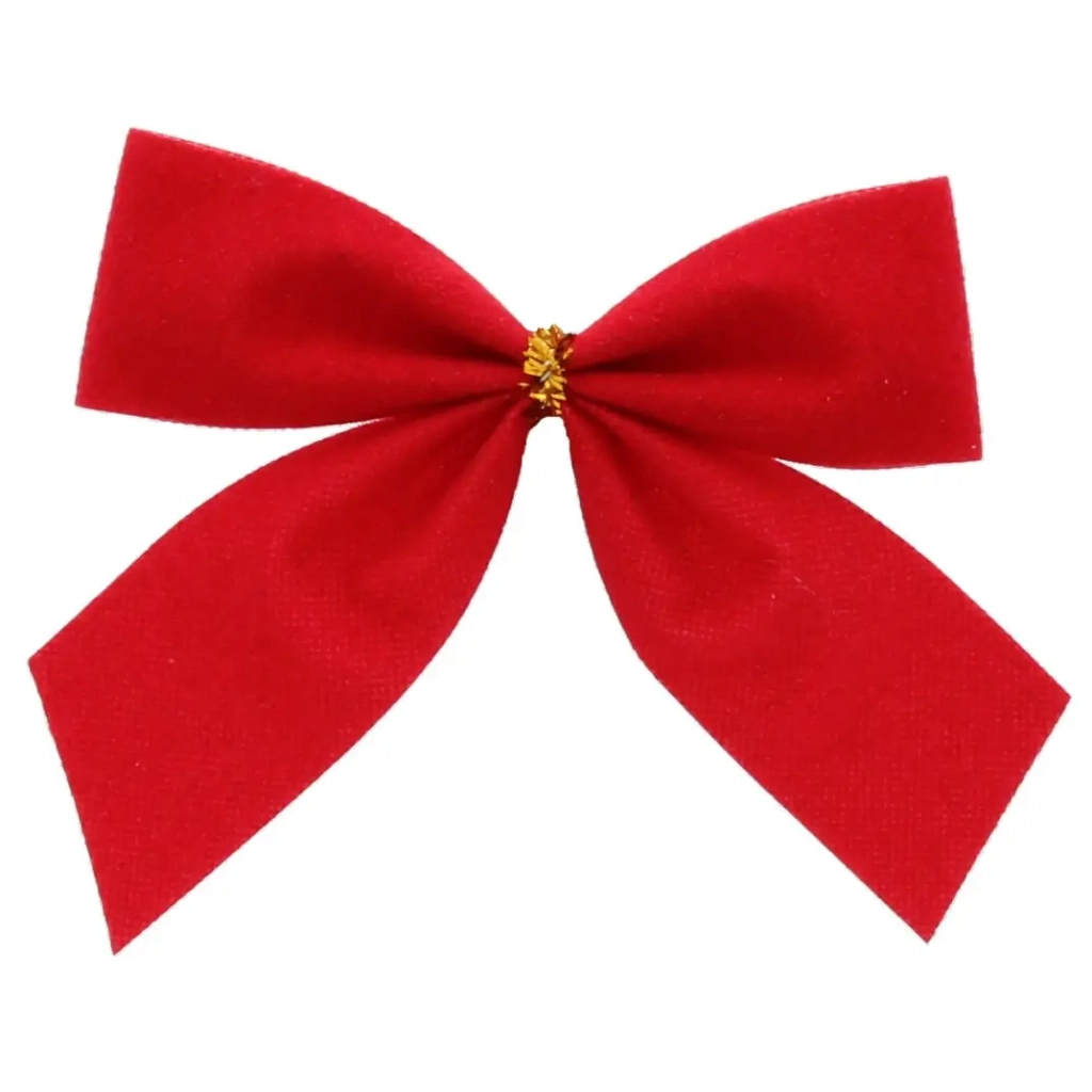 Прикраса декоративна Chomik бант текстиль, 12 шт, оксамит червоний (5900779853744) Прикраса декоративна Chomik бант текстиль, 12 шт, оксамит червоний (5900779853744)