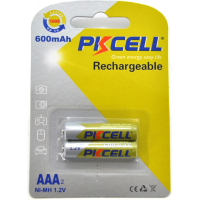Акумулятор AAA R03 600mAh 1.2V NiMH Rechargeable Battery, 2шт/бл PkCell (PC/AAA600-2BR)