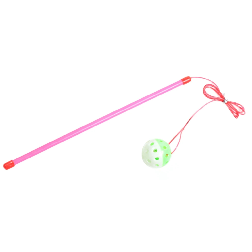 Іграшка для котів "FOX" Вудка-дражнилка "Куля пластикова сітчаста" (5901436131397)