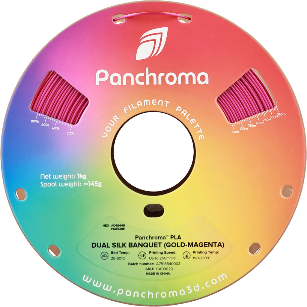 Пластик для 3D-принтера Polymaker PLA PANCHROMA DUAL SILK 1,75mm 1kg BANQUET (CA03023)