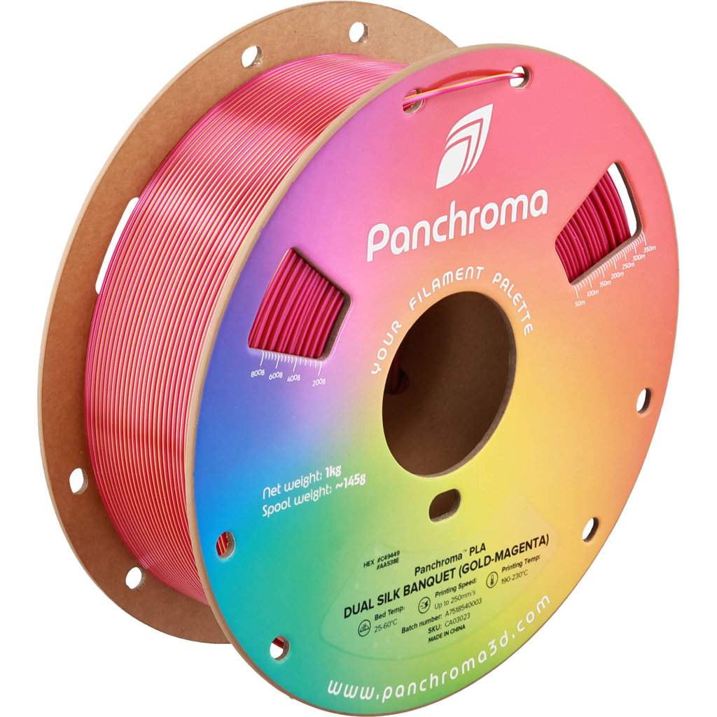 Пластик для 3D-принтера Polymaker PLA PANCHROMA DUAL SILK 1,75mm 1kg BANQUET (CA03023)
