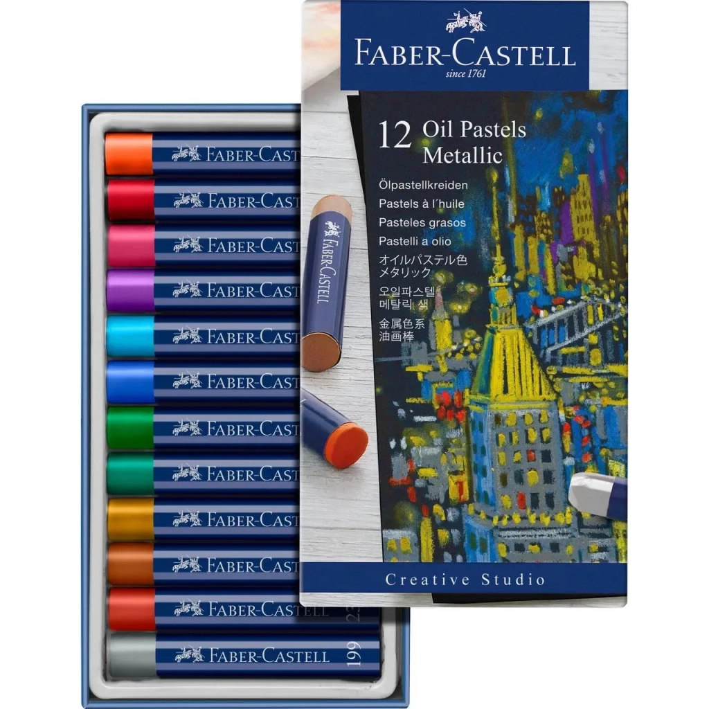 Пастель Faber-Castell GoldFaber, металік, масляна, 12 кольорів (127014) (32269) Пастель Faber-Castell GoldFaber, металік, масляна, 12 кольорів (127014) (32269)