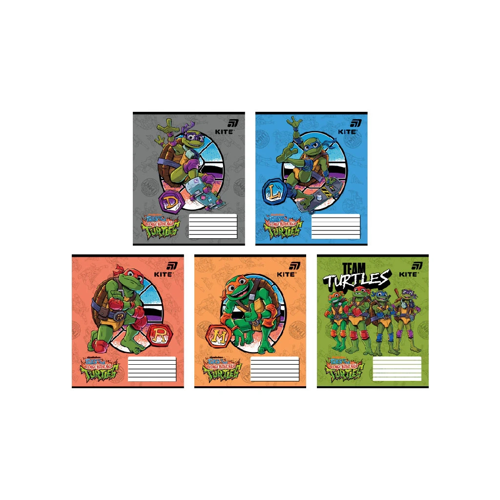 Зошит Kite Ninjia Turtles, 12 аркушів, клітинка (NT26-232) Зошит Kite Ninjia Turtles, 12 аркушів, клітинка (NT26-232)