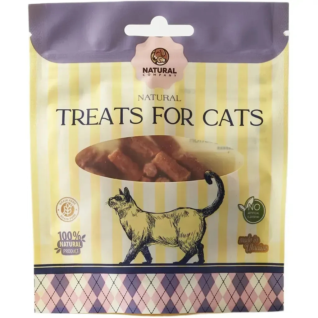 Ласощі для котів Natural food страйпи з качкою 35 г (4820241162055)