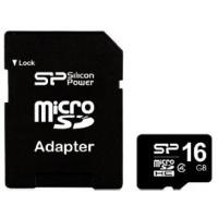 Карта пам'яті Silicon Power 16Gb microSDHC class 4 (SP016GBSTH004V10-SP)