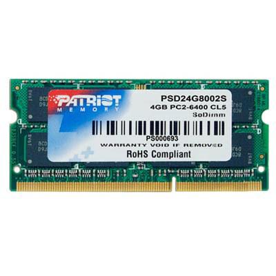 Модуль пам'яті для ноутбука SoDIMM DDR2 4GB 800 MHz Patriot (PSD24G8002S)