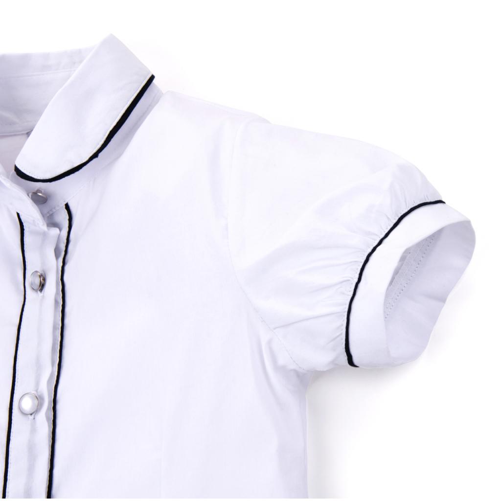 Блузка дитяча A-Yugi з коротким рукавом (1576-128G-white)