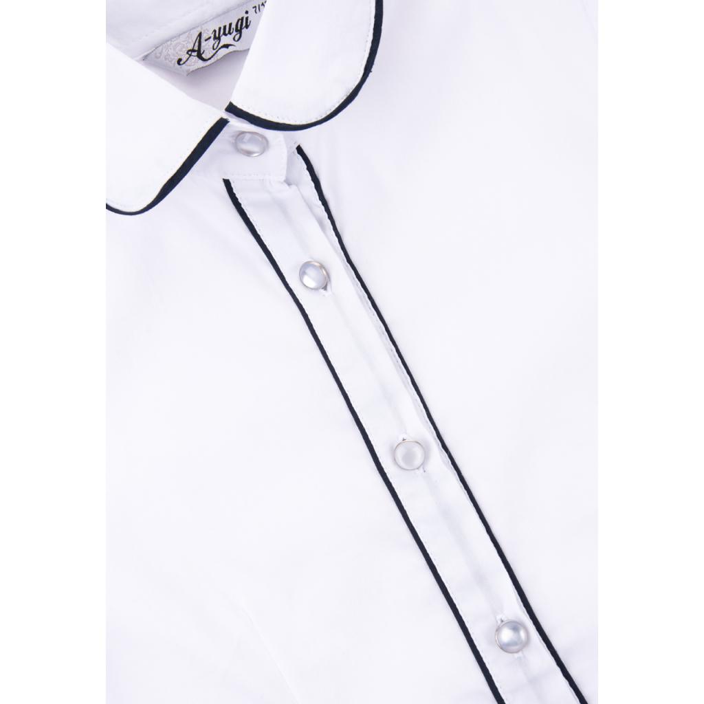 Блузка дитяча A-Yugi з коротким рукавом (1576-128G-white)