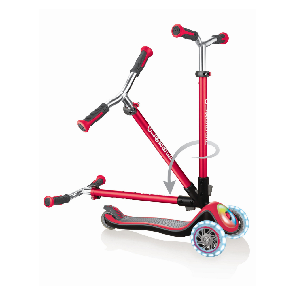 Самокат Globber Elite Prime Червоний з підсвіткою (444-802)