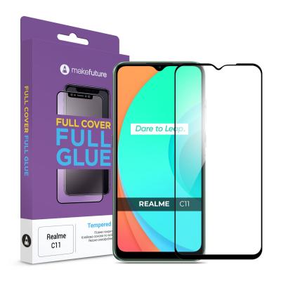 Скло захисне MakeFuture Realme C11 Full Cover Full Glue (MGF-RC11)