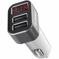 Зарядний пристрій Gelius Pro Wolt LCD GP-CC005 2USB 3.1A + Cable Type-C Black (00000079005)